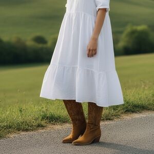 Madden Girl Brown Western Heeled Boots